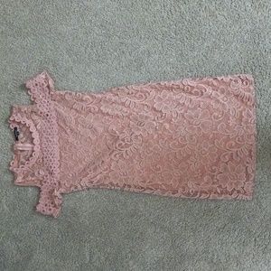 Ambiance Lacey Pink Dress